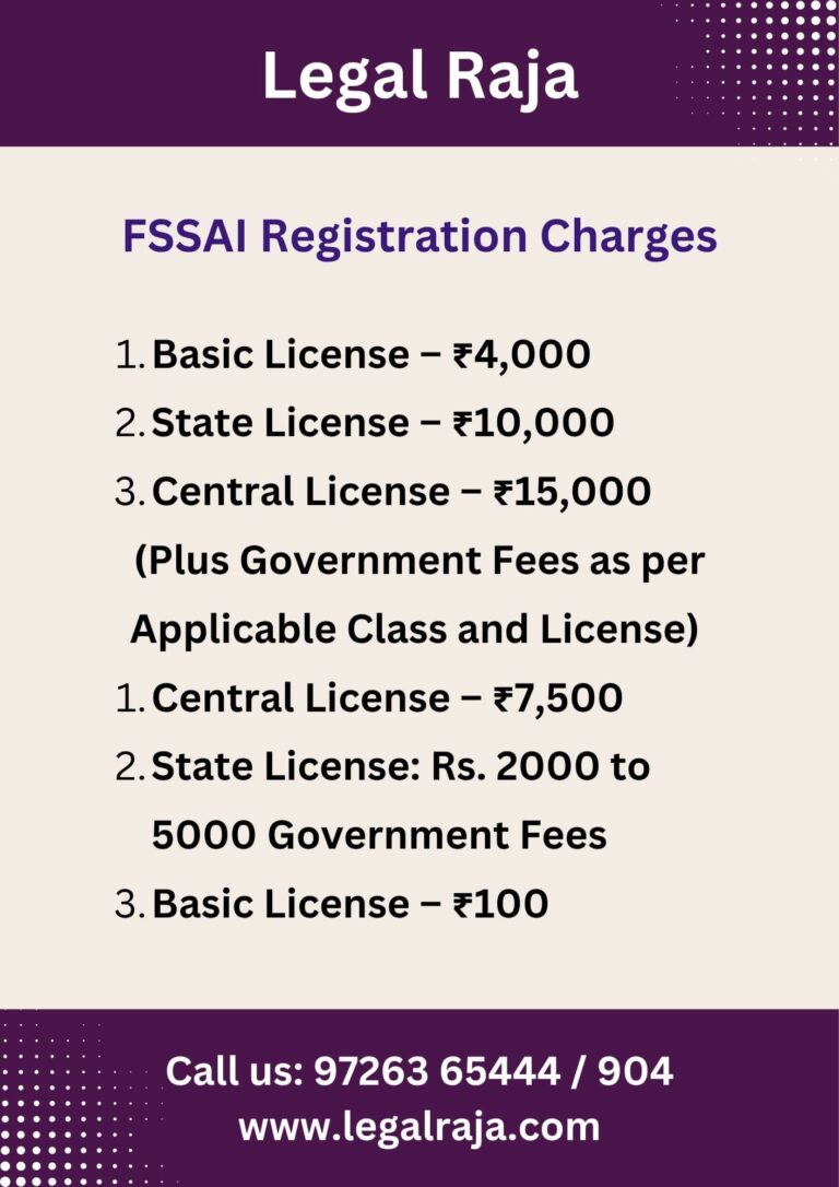 Package for FSSAI License Consultant in Ahmedabad
