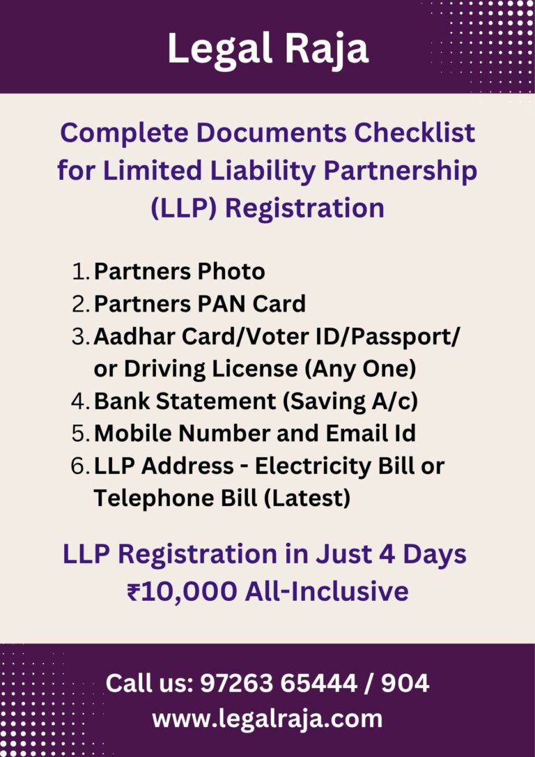 Document Checklist for LLP Registration consultant Near you